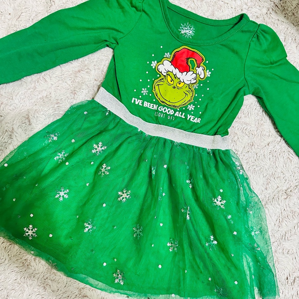 Green Grinch Tutu Dress 3T